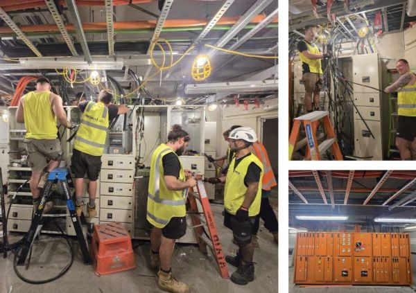 Level Electrical Morningside team completing switchboard installation works at Auckland District Court