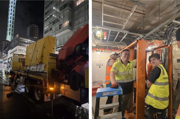 Existing switchboards and overnight logistics during Auckland District Court electrical upgrade