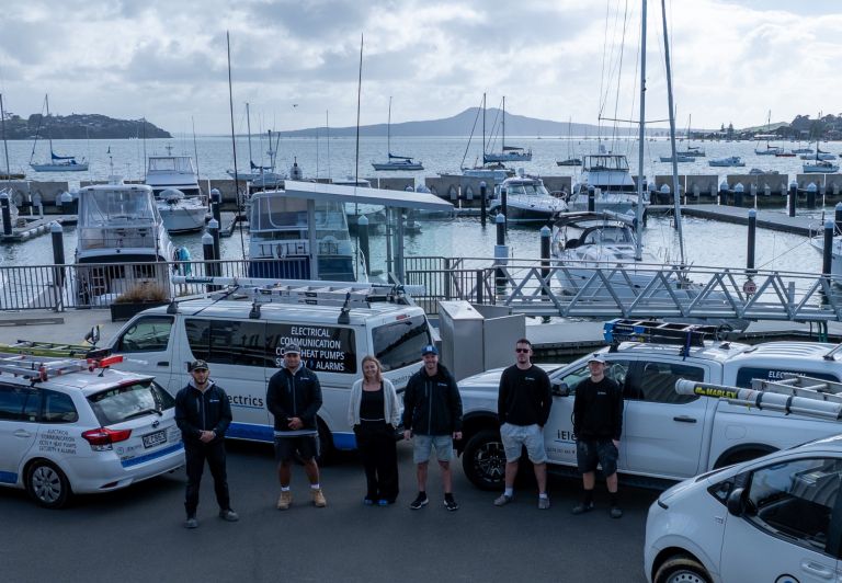 Level Electrical East Tamaki team with branded vehicles